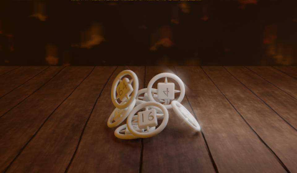 Computer graphic of some Standard Monetary Unit coins